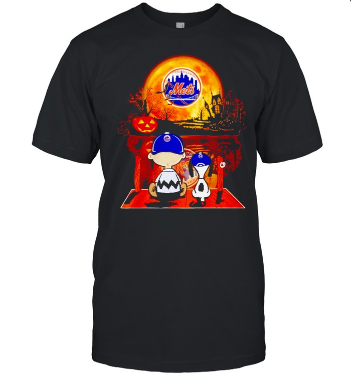 Snoopy and Charlie Brown New York Mets happy Halloween shirt