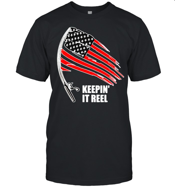 American flag fishing keepin’ it reel shirt Classic Men's T-shirt