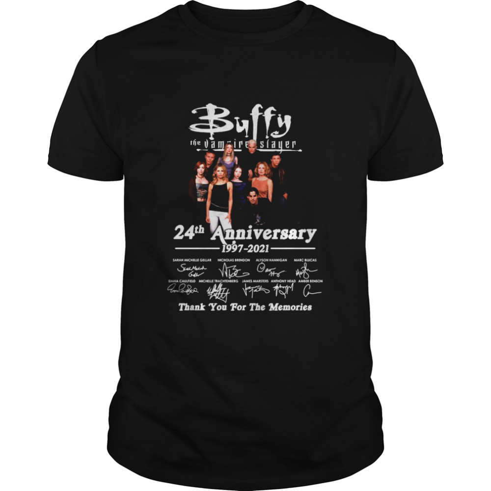 Buffy The Vampire Slayer 24th Anniversary 1997-2021 Signature Thank You For The Memories T-shirt Classic Men's T-shirt