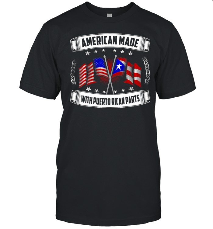 American Made With Puerto Rican Parts Flag Yo Soy Boricua T-shirt