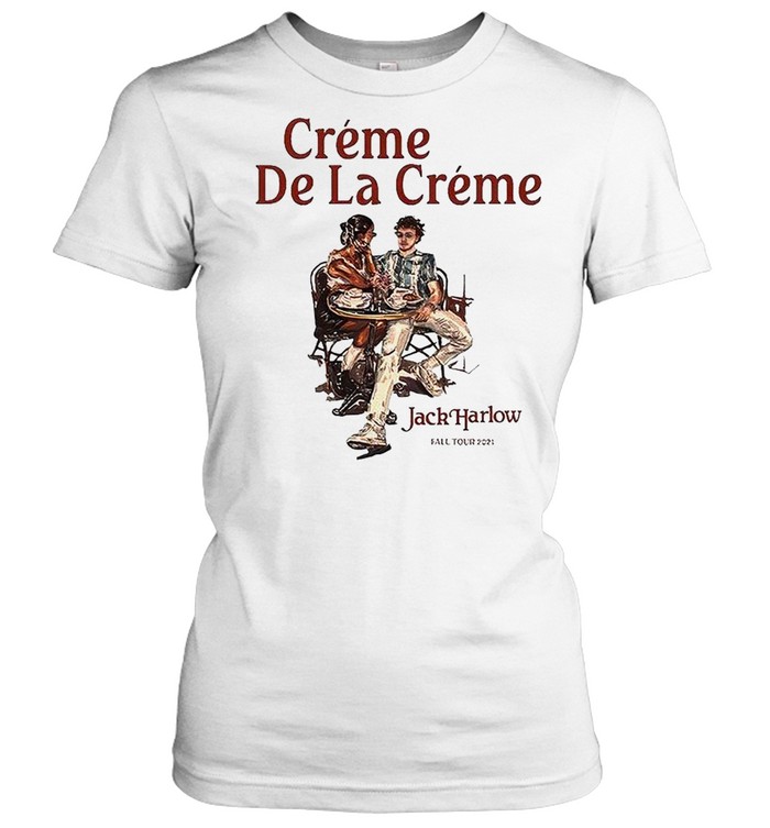 zwart grijs Derbevilletest Jack Harlow Creme De La Creme fall tour 2021 T-shirt - Kingteeshop