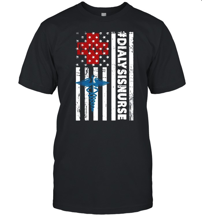 Nurse logo #Dialysisnurse American flag shirt Classic Men's T-shirt