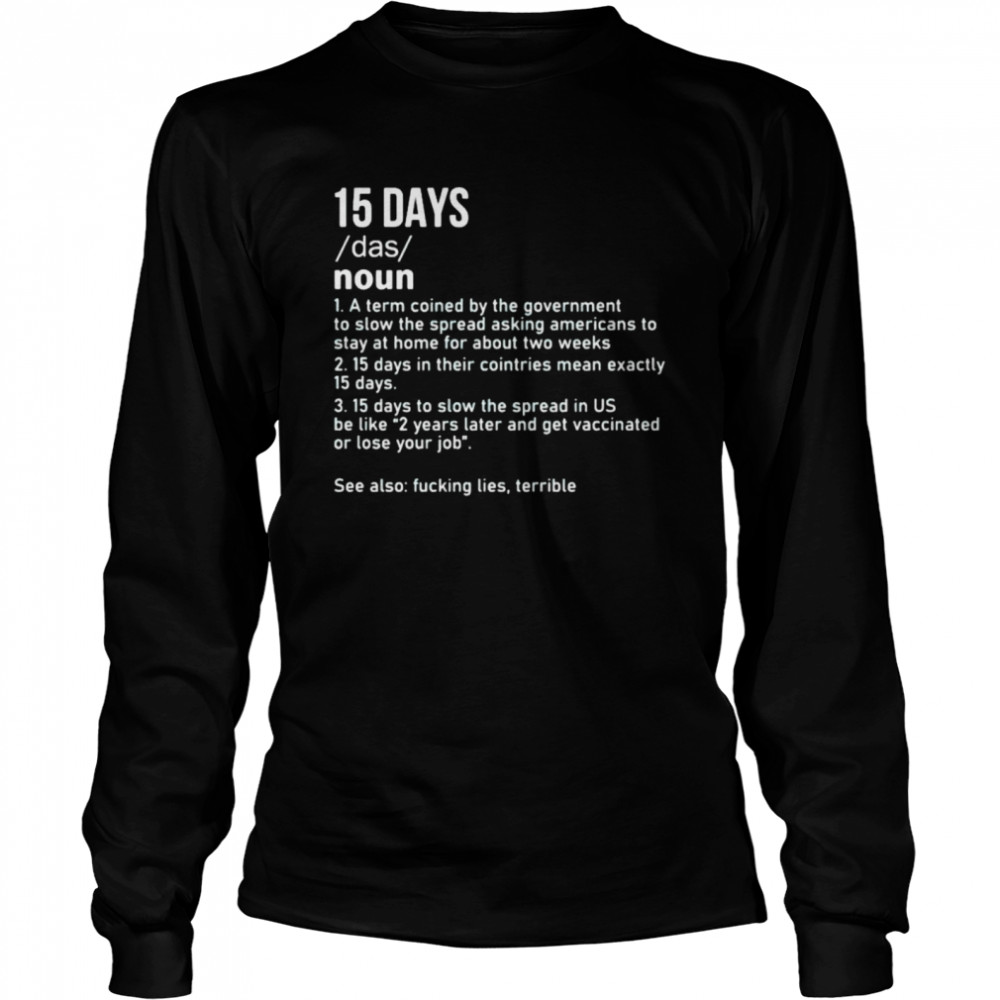 15 definition meaning shirt Long Sleeved T-shirt