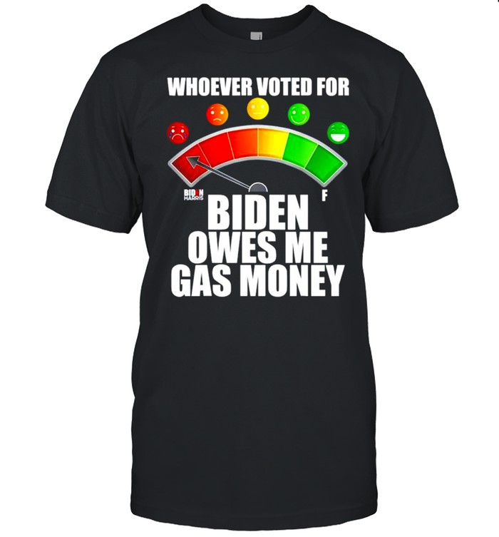 Whoever voted for Biden owes me gas money shirt Classic Men's T-shirt