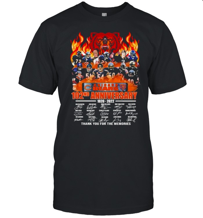 Chicago Bears 120ND anniversary 1920 2022 thank you for the memories signatures shirt