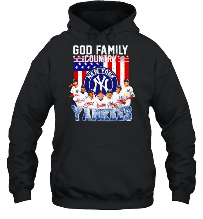 New York Yankees God family country Yankees t-shirt - T-Shirt AT