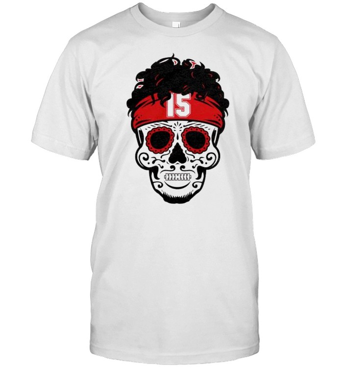 Patrick Mahomes #15 sugar skull shirt