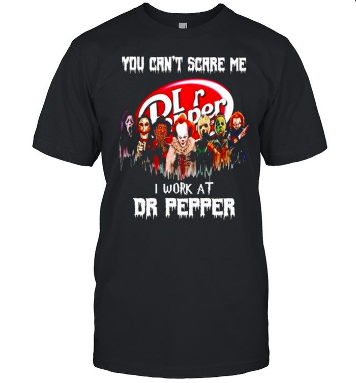 Horror Halloween you can’t scare me I work at Dr Pepper shirt Classic Men's T-shirt