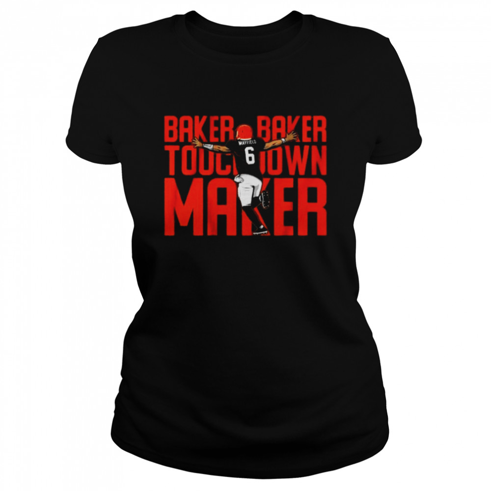 Cleveland Browns Baker Mayfield Touchdown Maker  Classic Women's T-shirt