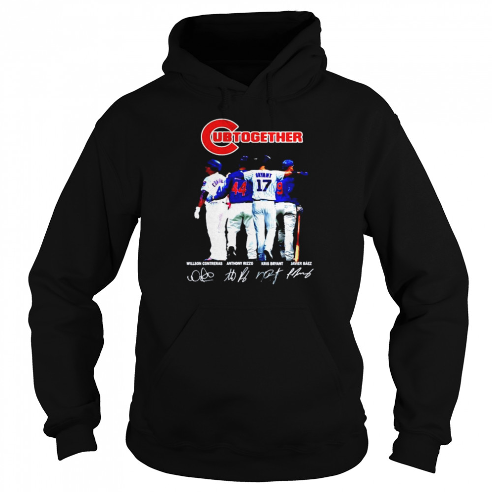 Cub together Contreras Rizzo Bryant and Baez signatures shirt Unisex Hoodie