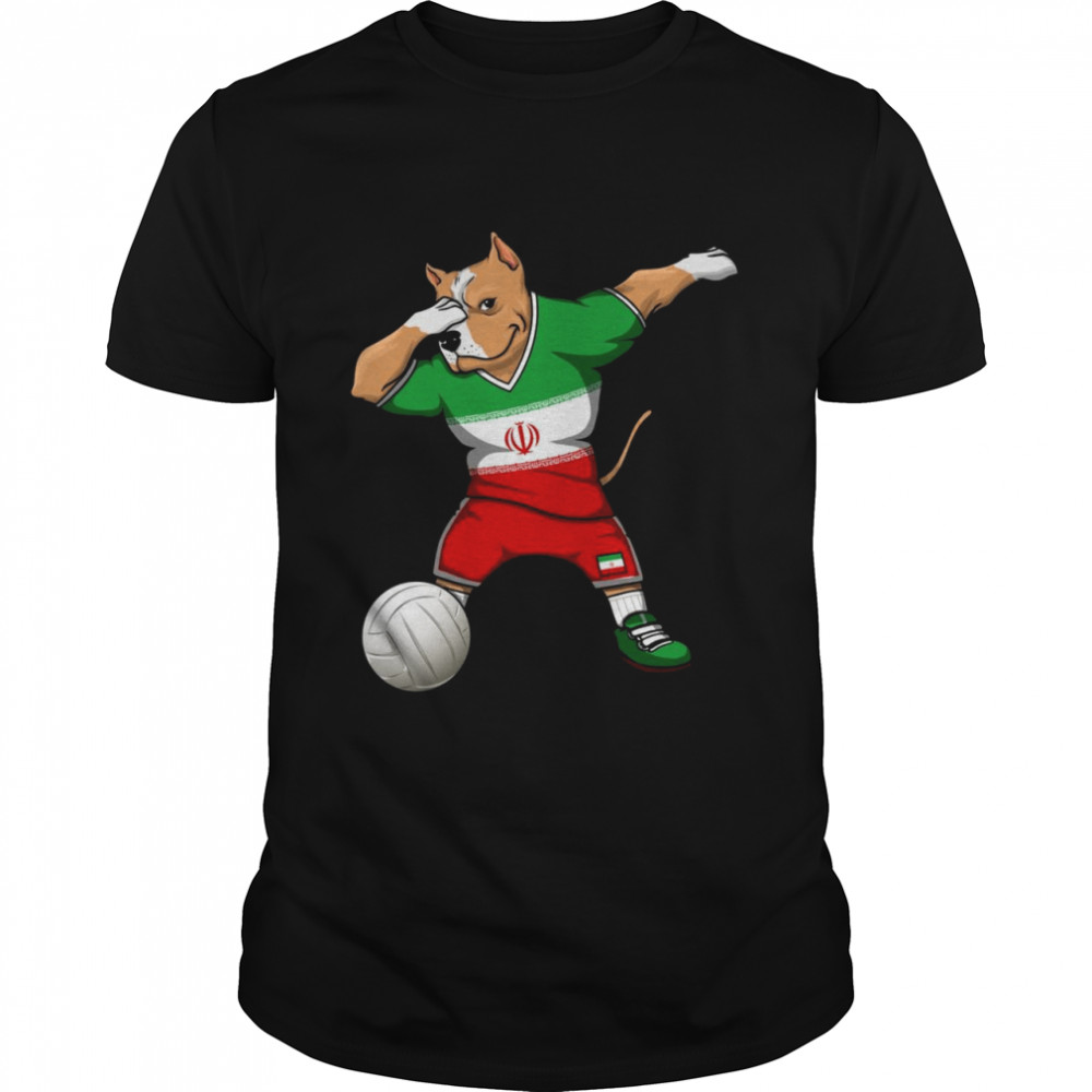 Dabbing Pit Bull Iran Volleyball Fans Jersey Iranian Sport shirt Classic Men's T-shirt