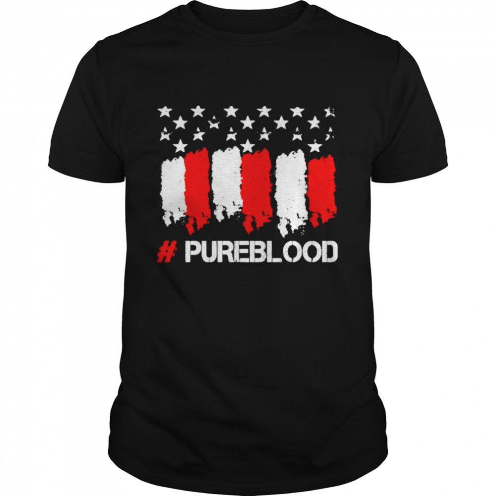 American flag pure blood shirt