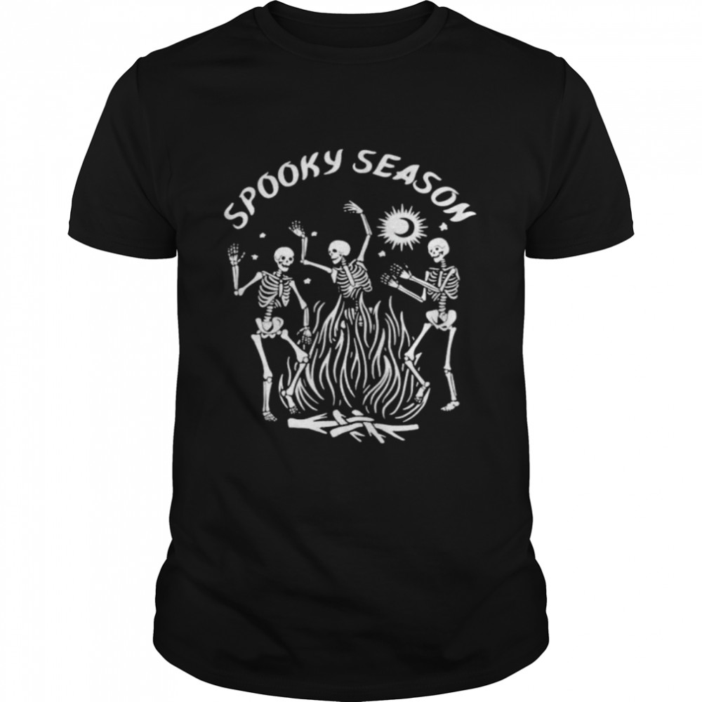 Dancing skeleton spooky season shirt