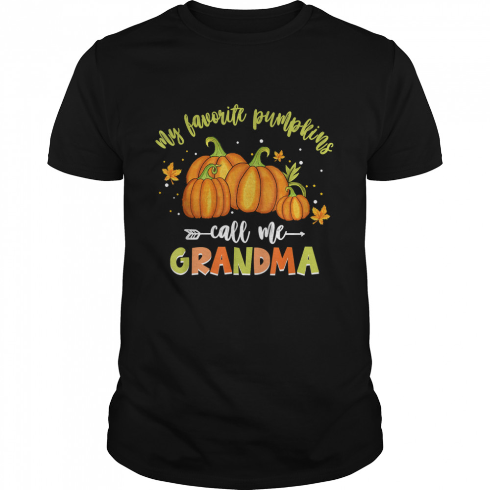 My Favorite Pumpkin Call Me Grandma Vintage Pumpkin Spice shirt