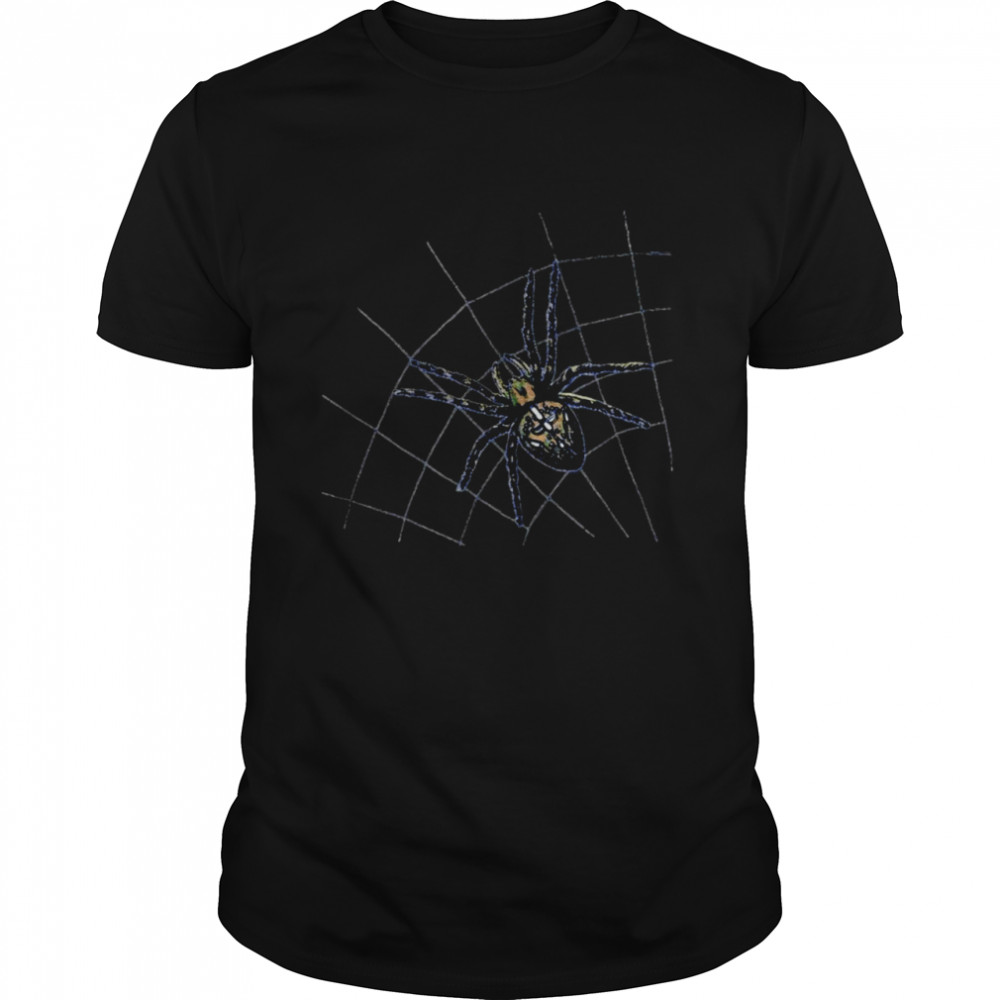 Spooky Spider Waiting in the Web Halloween Costume T-shirt
