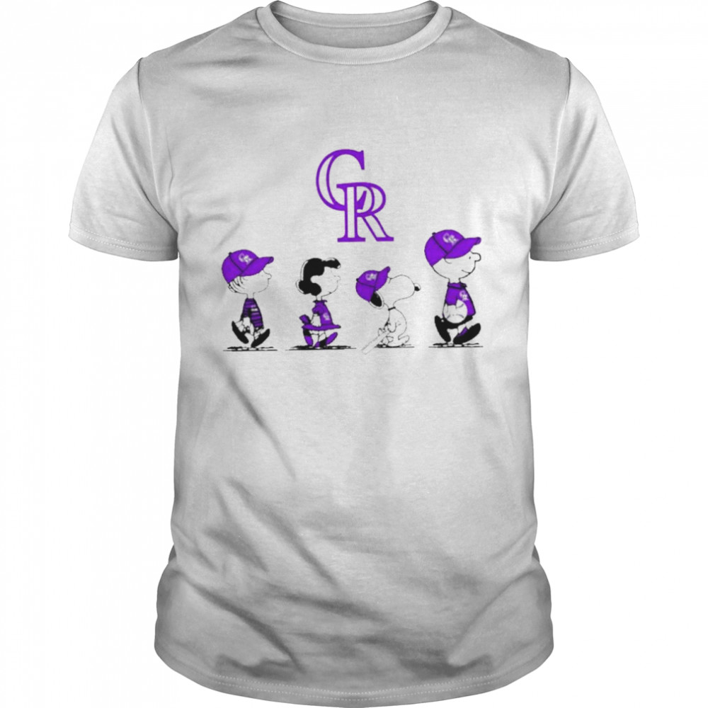 Snoopy and charlie brown and friends colorado rockies logo shirt -  Kingteeshop
