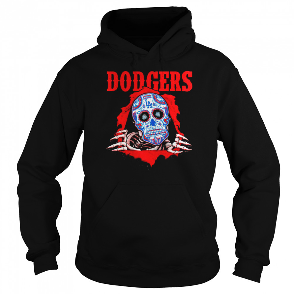 Retro Los Angeles Dodgers Logo Cool Skeleton All Over Print