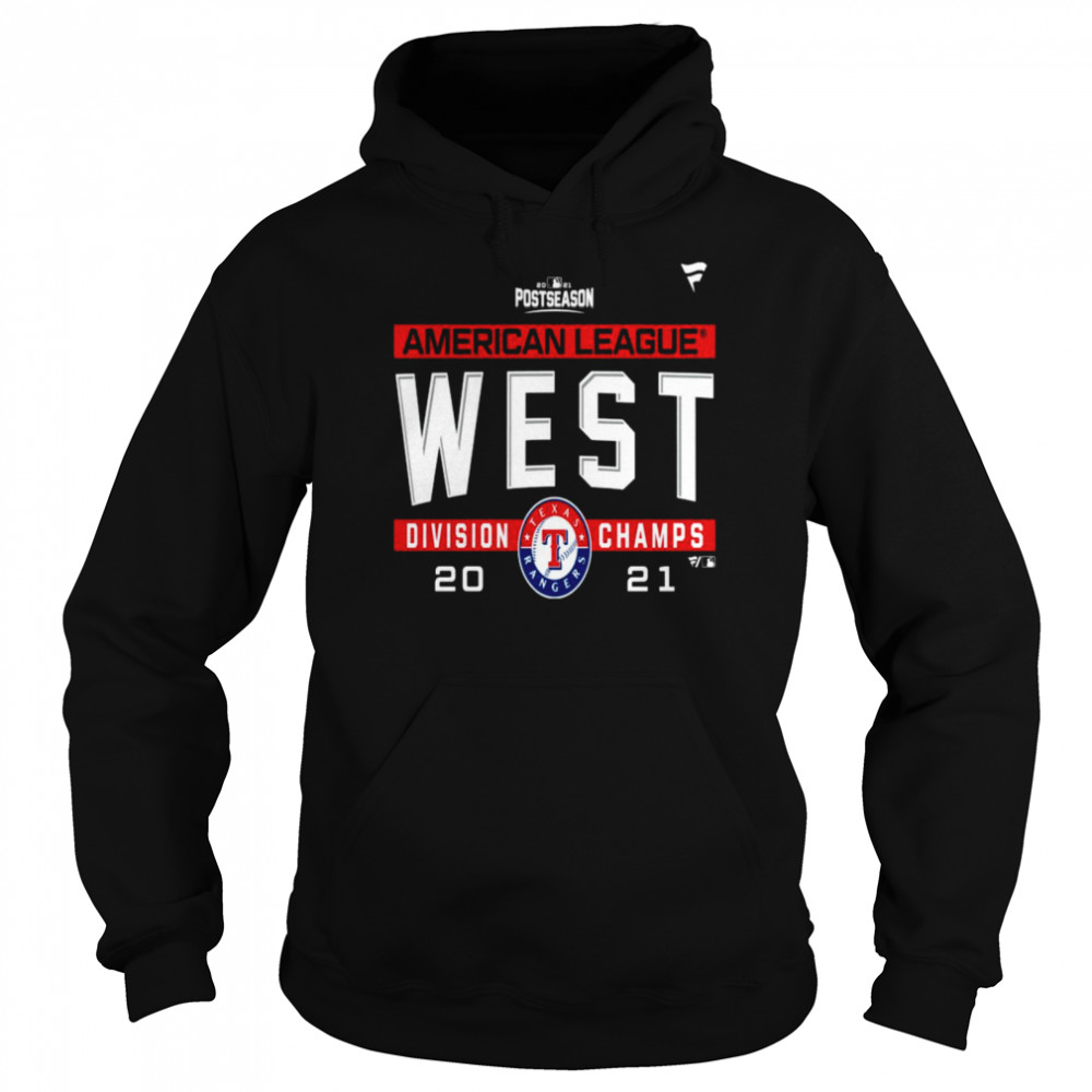 Texas Rangers American League AL West Division Champions 2021 sport shirt Unisex Hoodie