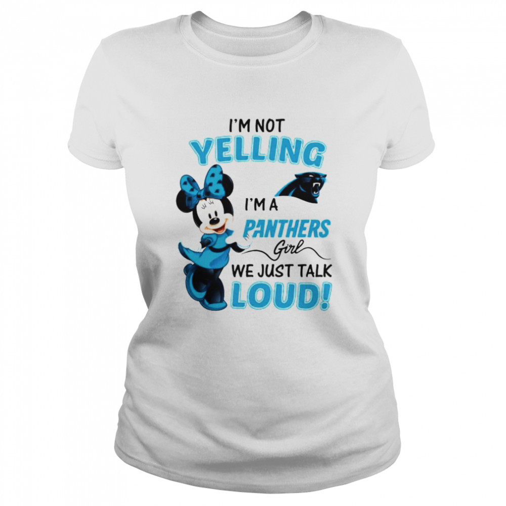 not yelling I'm a Panthers girl shirt 