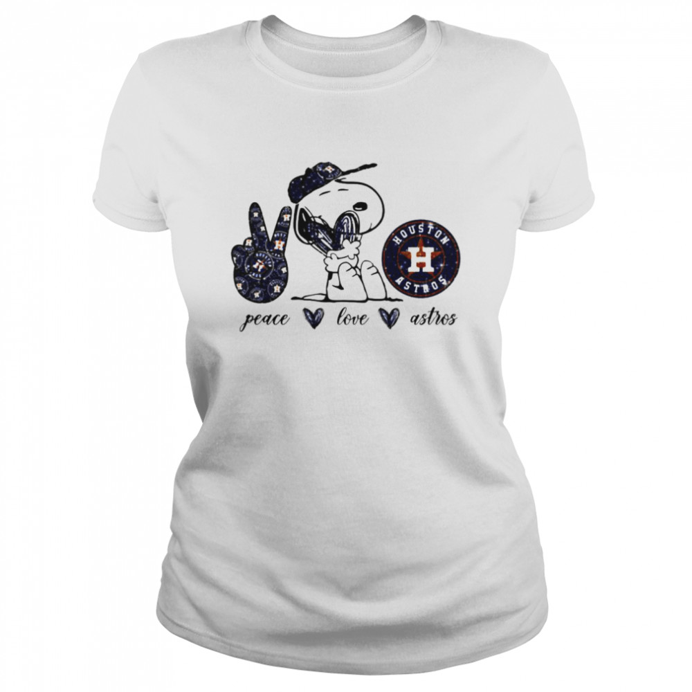 Good Peace Love Astros Houston Astros T-Shirt - Kingteeshop