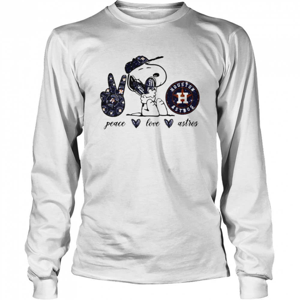 Good Peace Love Astros Houston Astros T-Shirt - Kingteeshop