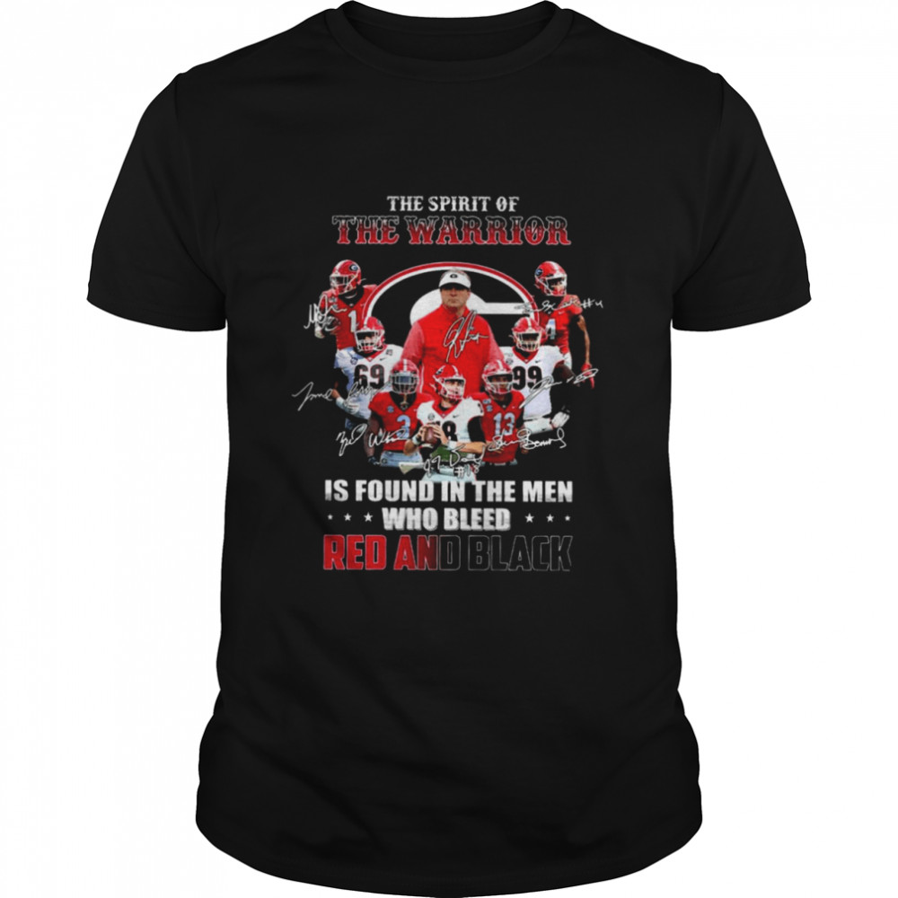 The spirit of The warrior is found in the men who bleed Red and Black signatures shirt