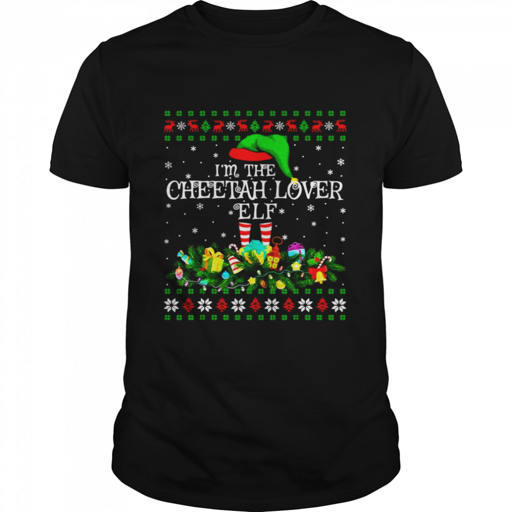 Matching Family Ugly Im The Cheetah Elf Christmas T-shirt Classic Men's T-shirt
