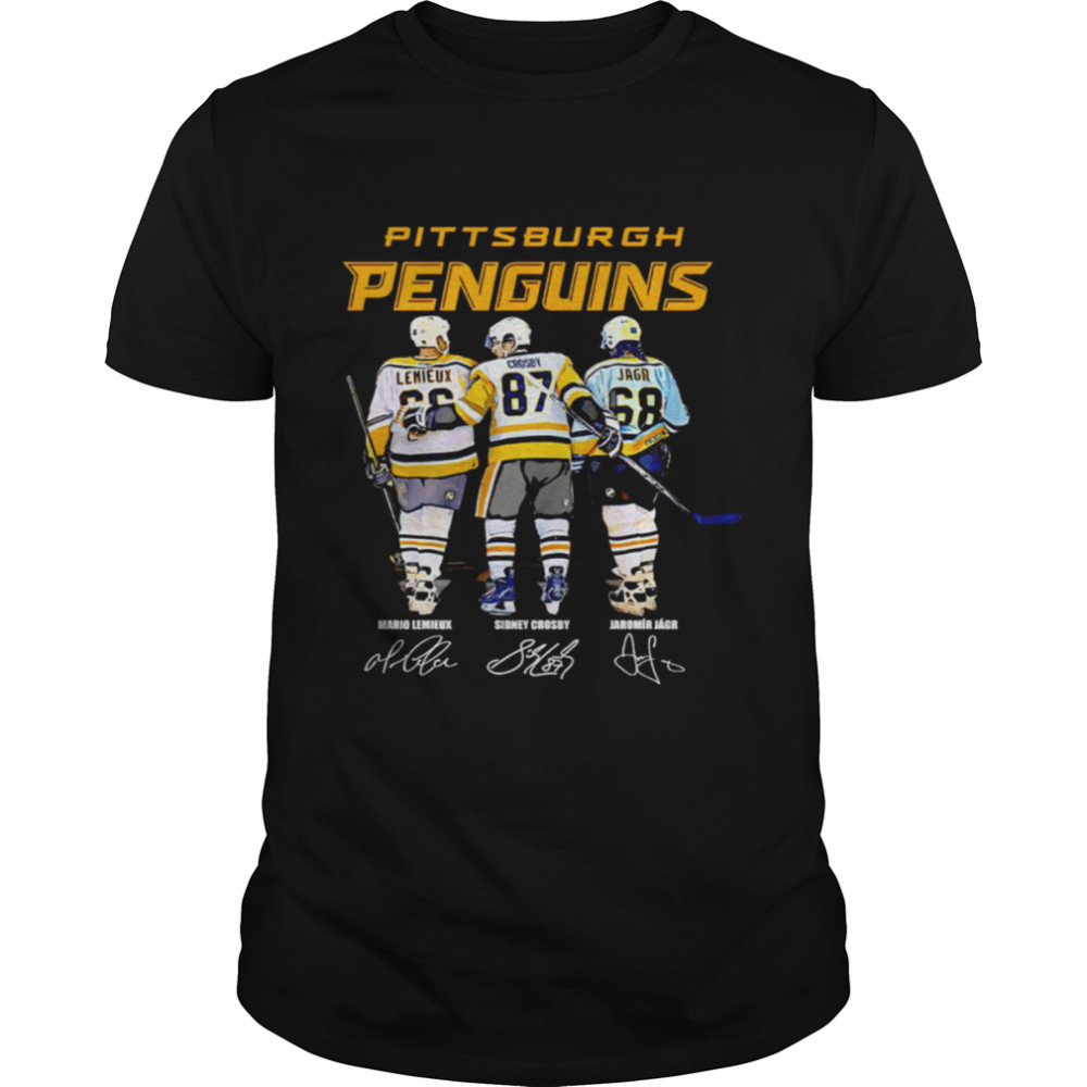Pittsburgh Penguins Mario Lemieux Sidney Crosby Jaromír Jágr signature  shirt, hoodie, sweater, long sleeve and tank top