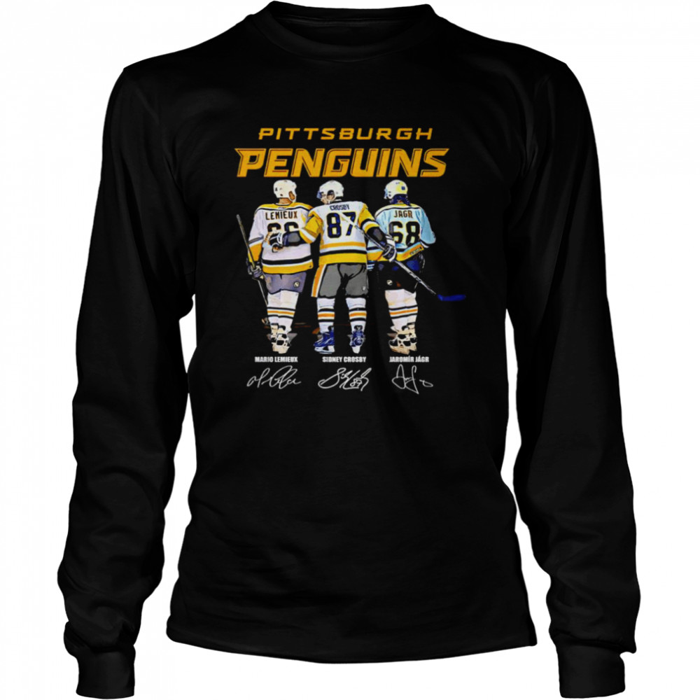 Pittsburgh Penguins Mario Lemieux Sidney Crosby Jaromír Jágr signature  shirt, hoodie, sweater, long sleeve and tank top