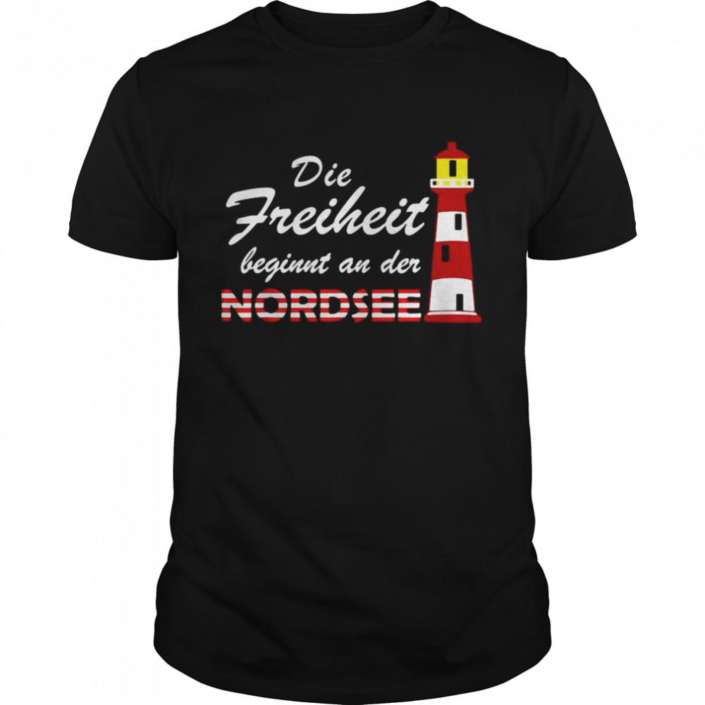 The North Sea Ruft Lighthouse North Sea Holiday T-shirt Classic Men's T-shirt