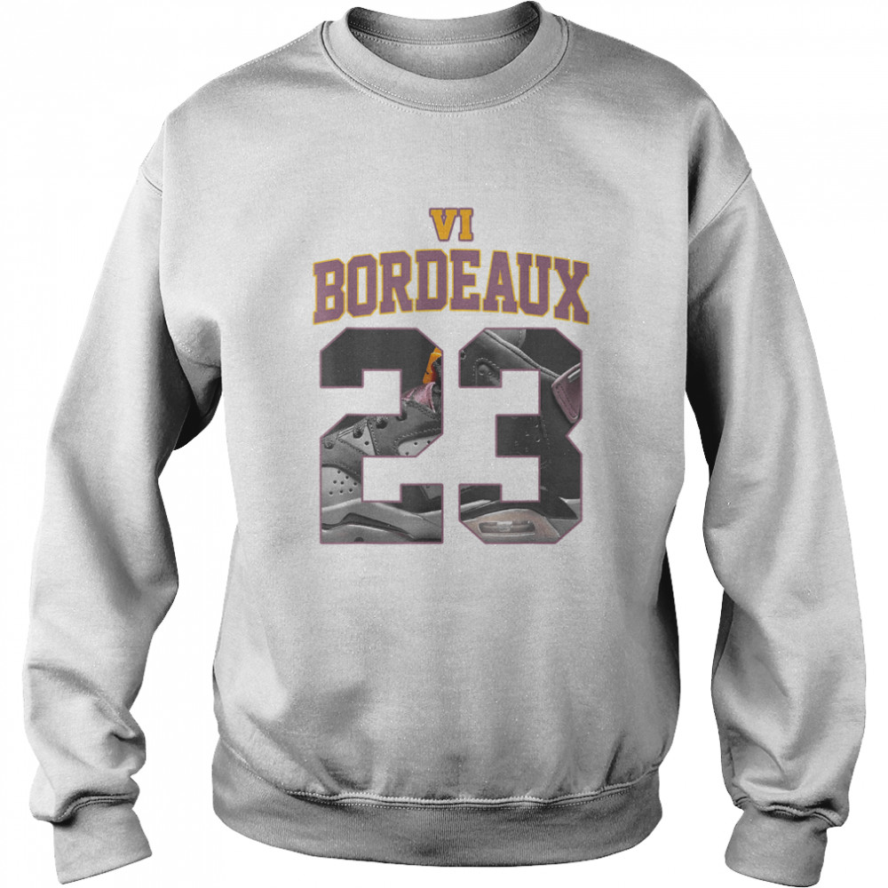 6 Bordeaux Sneaker Match Number 23 Sneaker Drip Halloween shirt Unisex Sweatshirt
