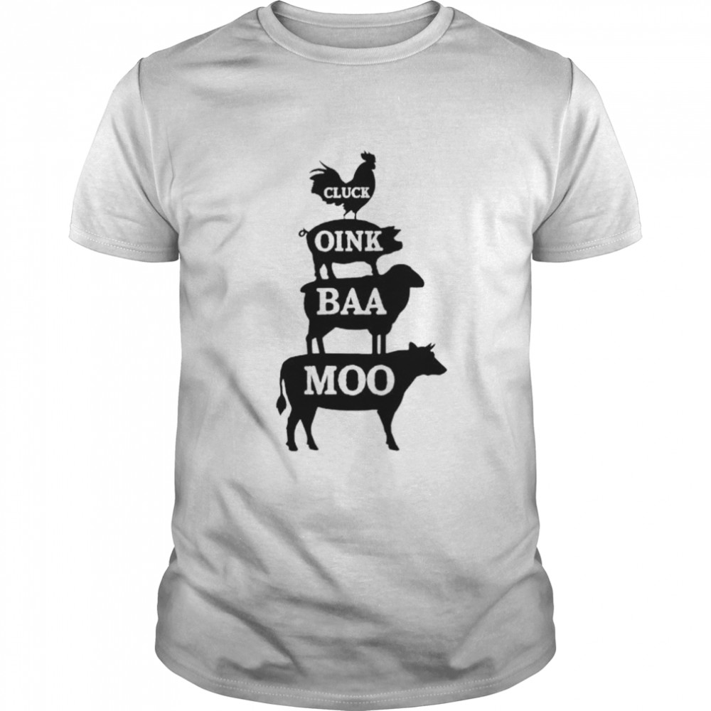 Premium animal farm cluck oink baa moo shirt Classic Men's T-shirt