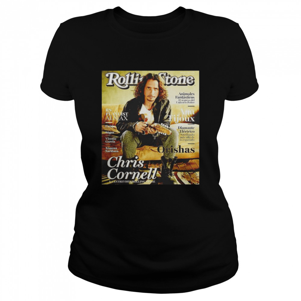 Rolling Stone Chris Cornell Orishas graphic shirt Classic Women's T-shirt