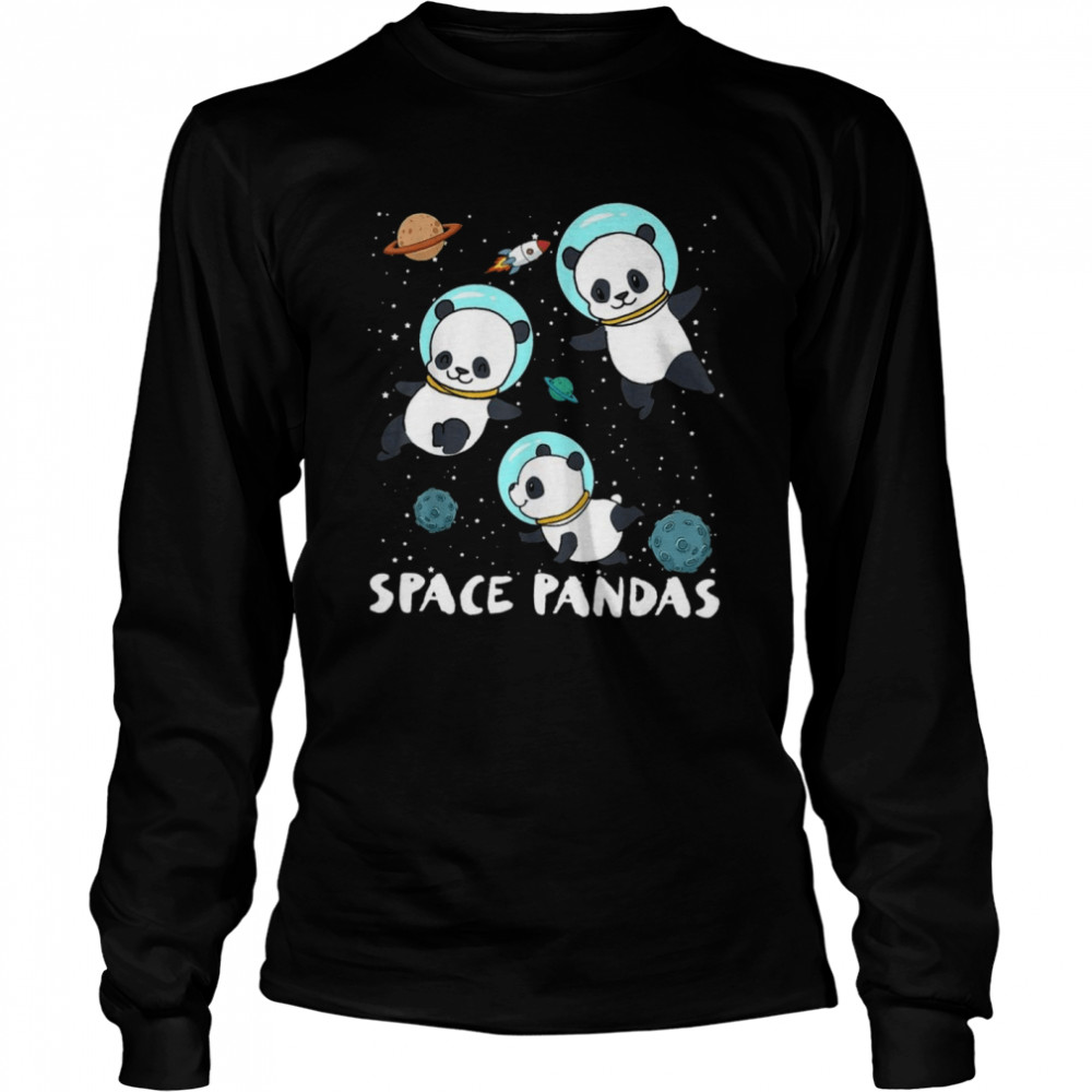 Space Pandas shirt Long Sleeved T-shirt