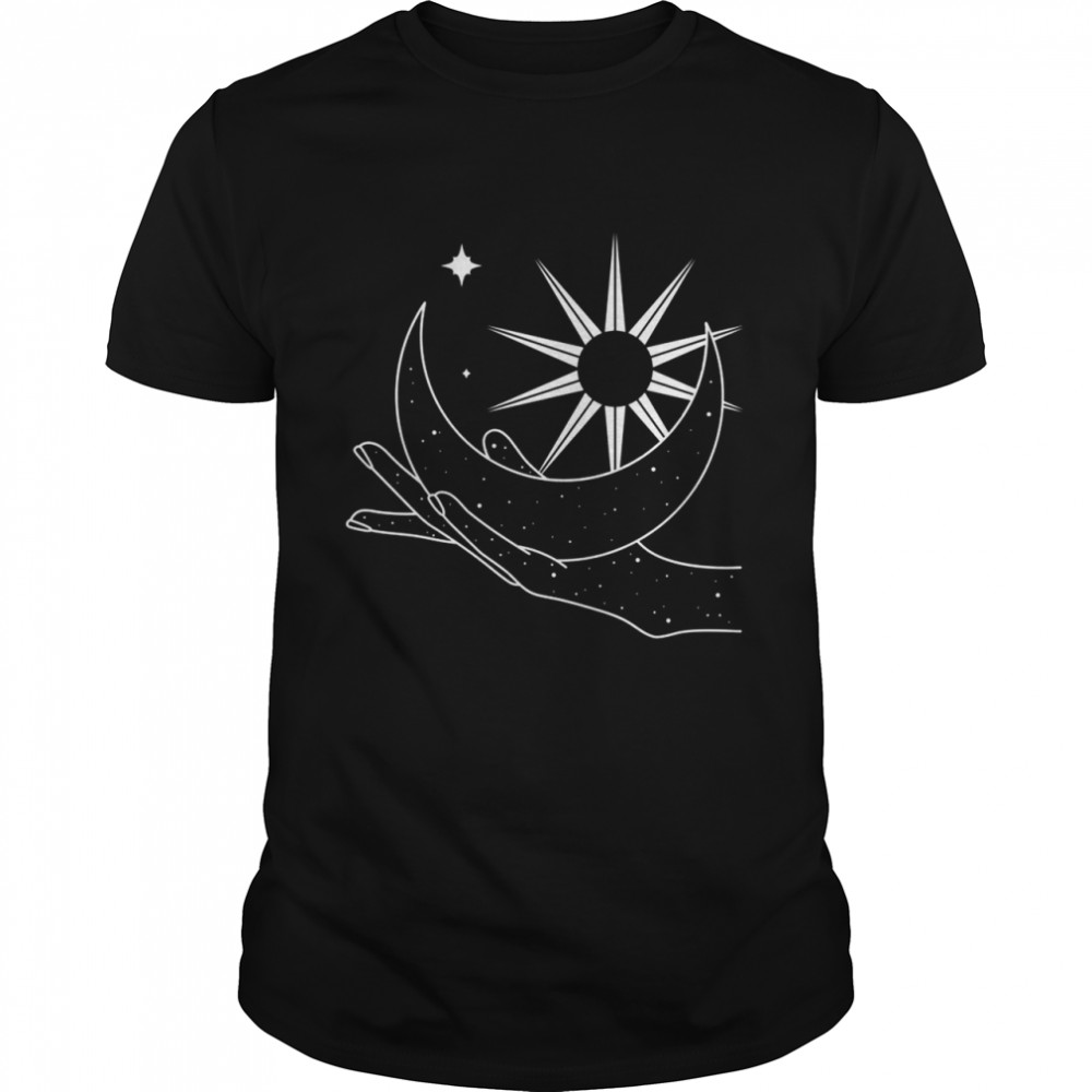 Alchemy Occult Gothic Cosmic Moon Sun Hand  Classic Men's T-shirt