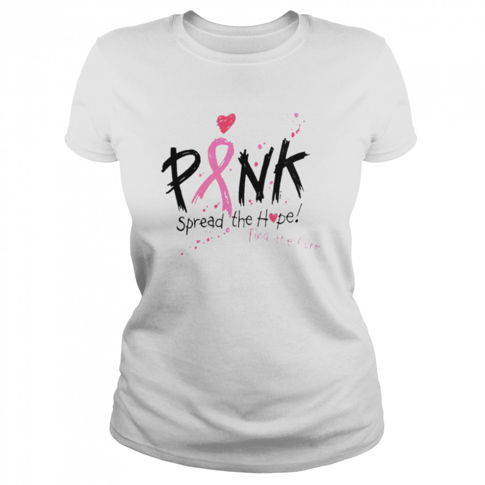 Pink Breast Cancer Awareness Spread The Hope Women T-Shirt White M