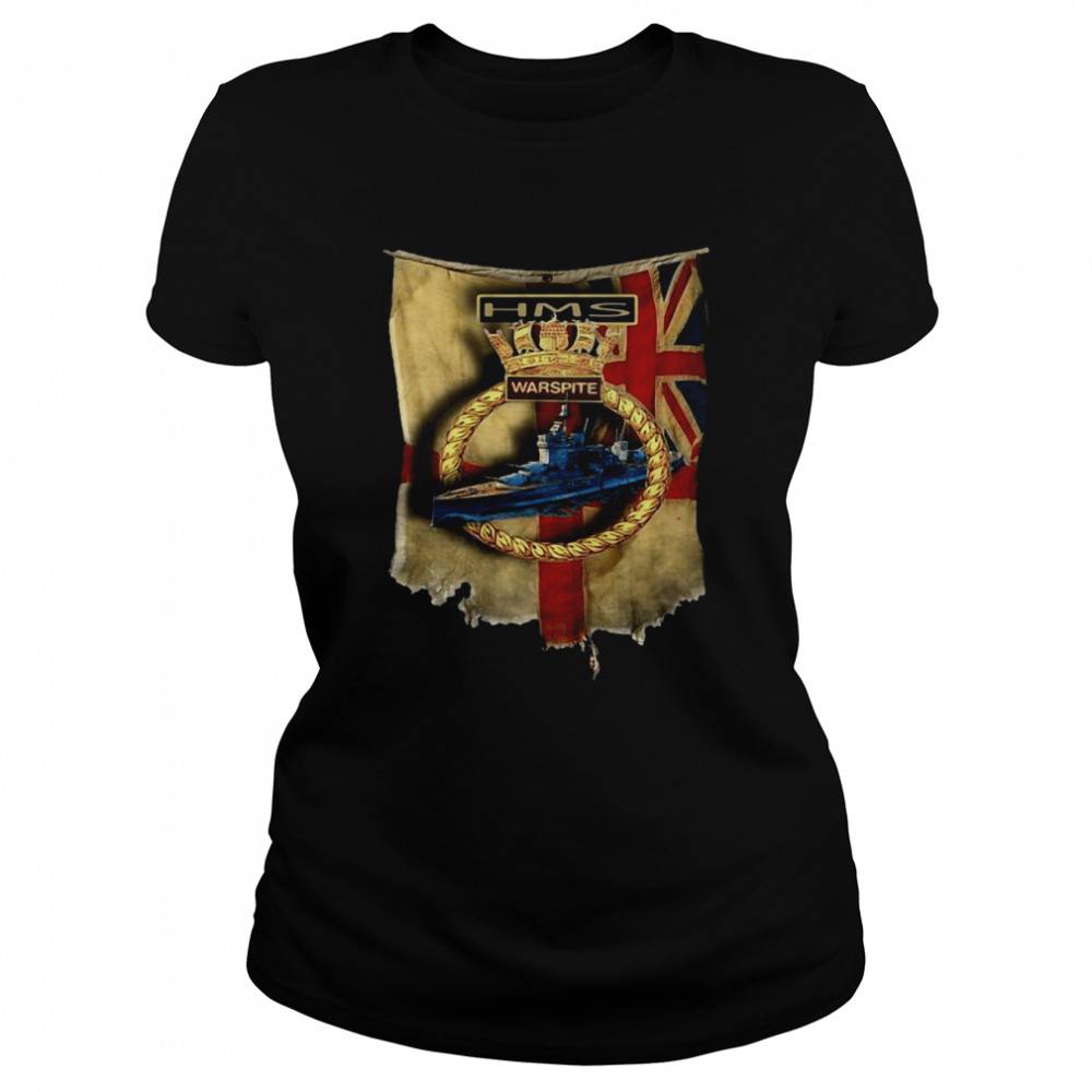 Schlachtschiff Warspite Royal Navy Union Jack T-shirt Classic Women's T-shirt