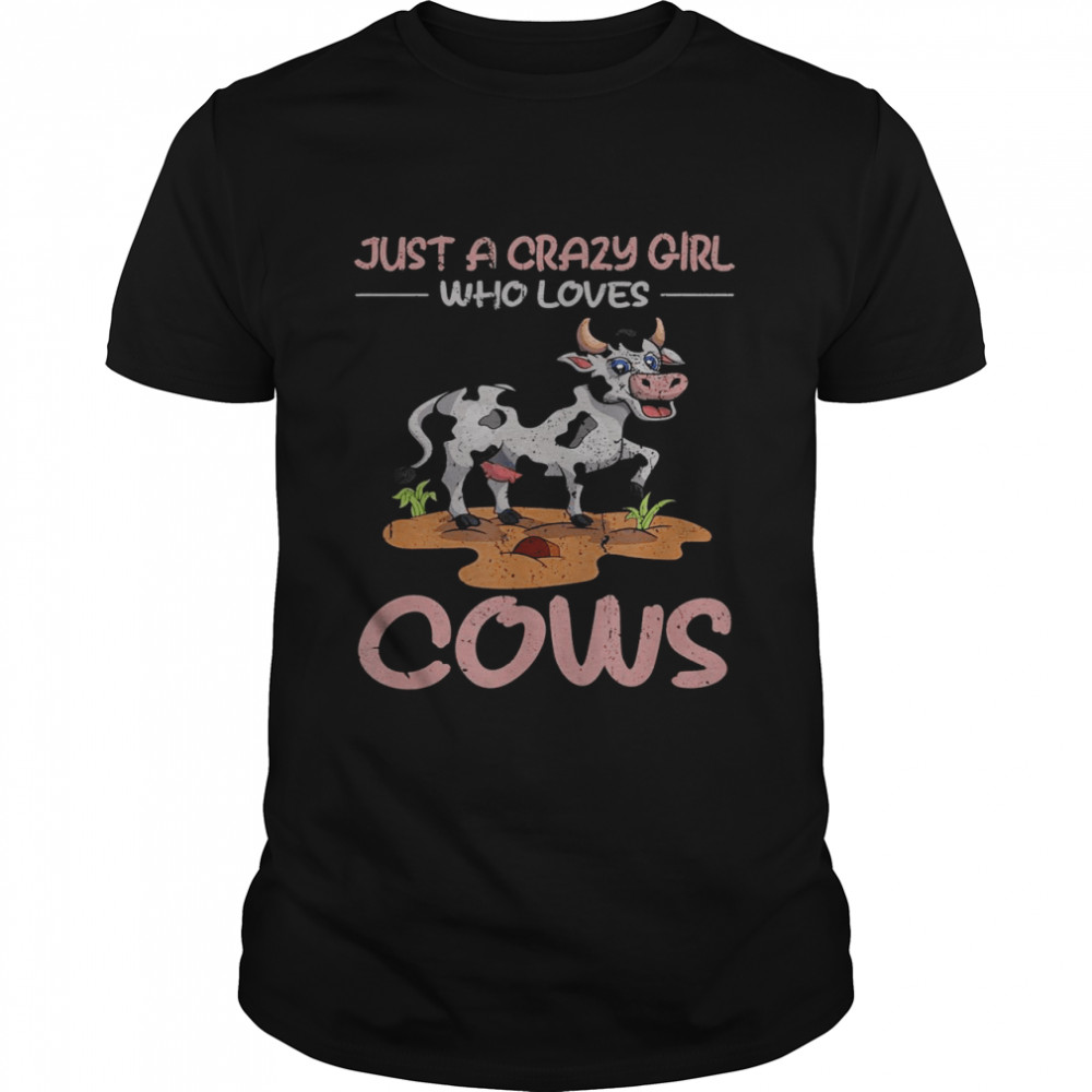 Farm Cow Girls Farm Animal Farmer Cute Cow Shirt
