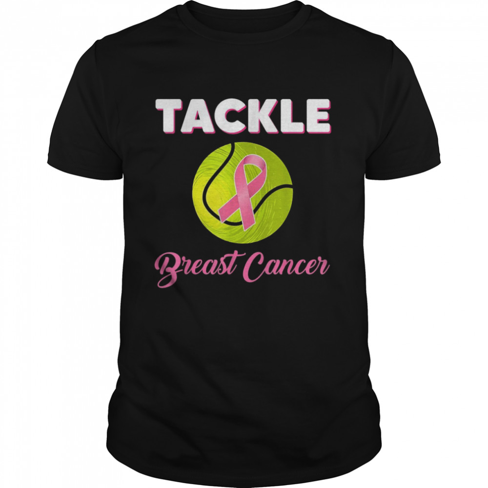 Tennis Players Pink Ribbon Breast Cancer Awareness Sport Shirt
