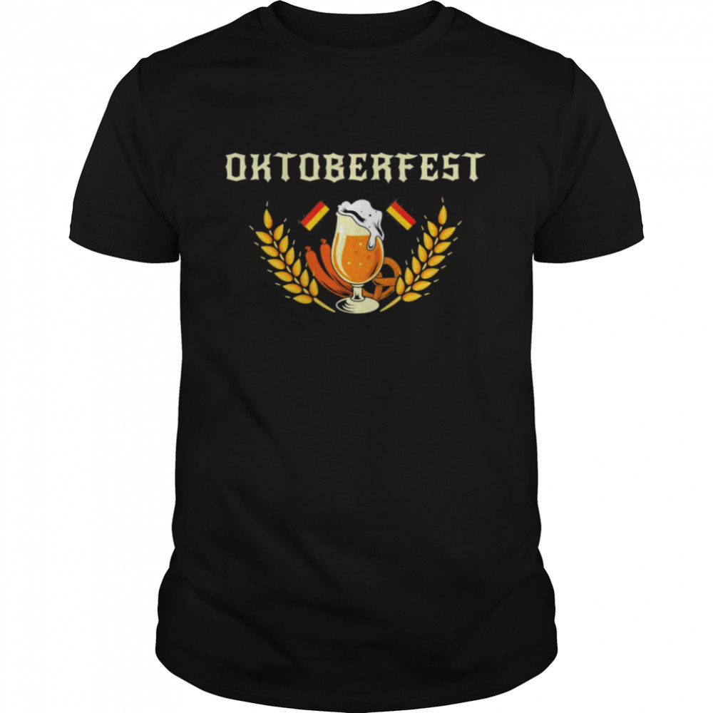 Oktoberfest German Flag Beer Festival Sausage Vintage Shirt