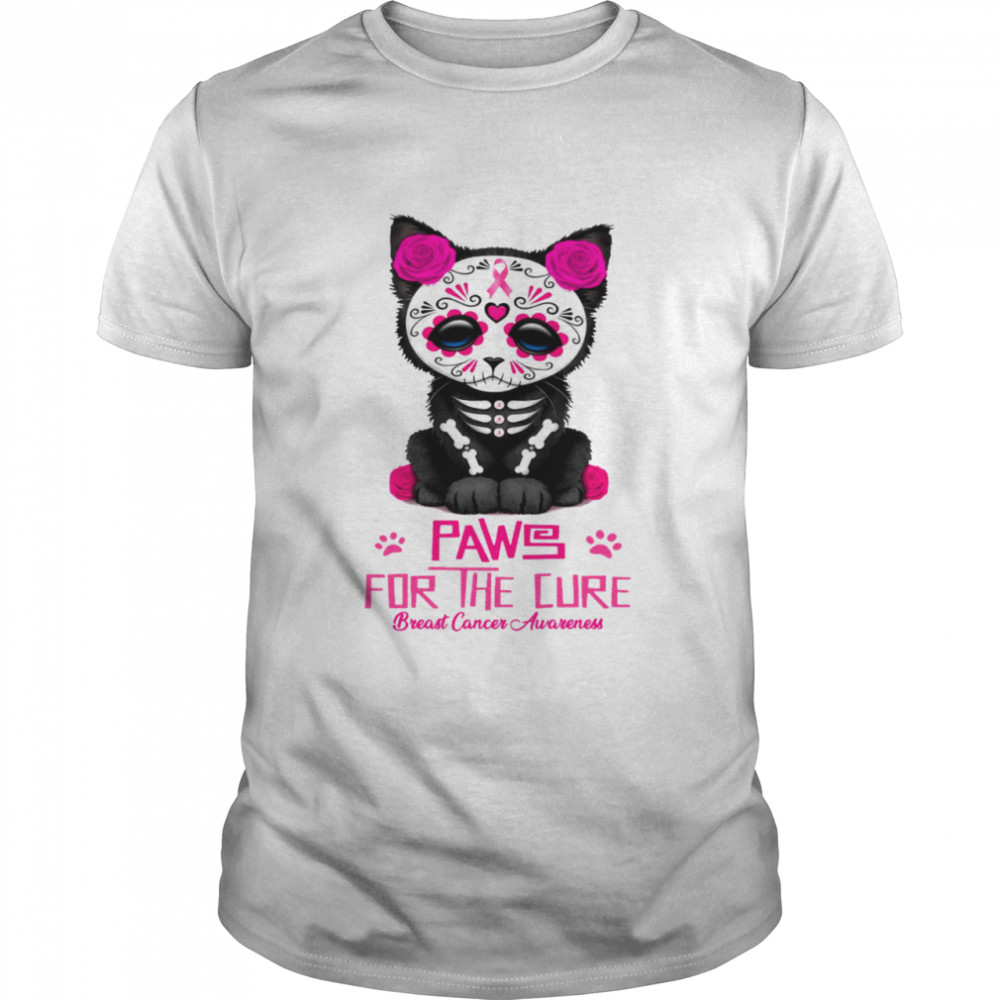 Paws for the cure breast cancer awareness shirt