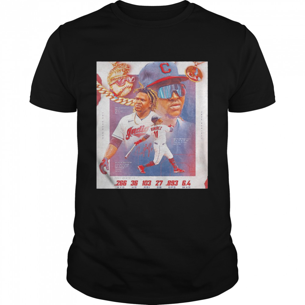 Jose Ramirez Men's T-Shirt, Cleveland Baseball Shirt, Cleveland