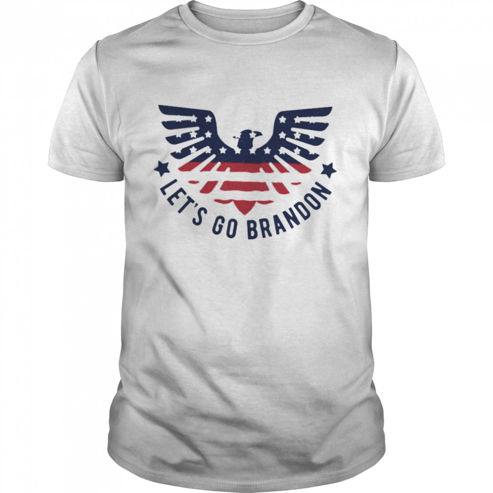 Eagle american flag Let’s go Brandon anti Biden shirt Classic Men's T-shirt