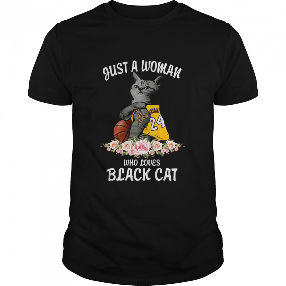 Just A Woman Who Loves Black Cat Shirt