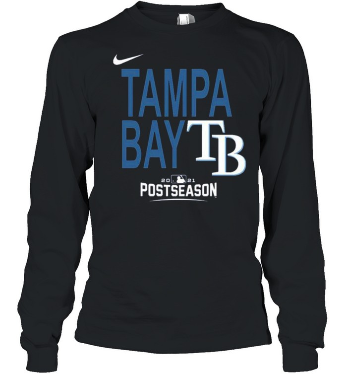 Men’S Tampa Bay Rays Nike Navy 2021 Postseason Authentic Collection Dugout T- Long Sleeved T-shirt