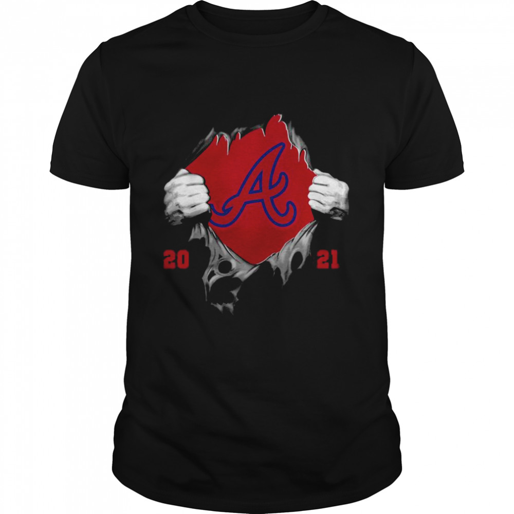 Official Blood Inside Me Atlanta Braves 2021 Champion  Classic Men's T-shirt