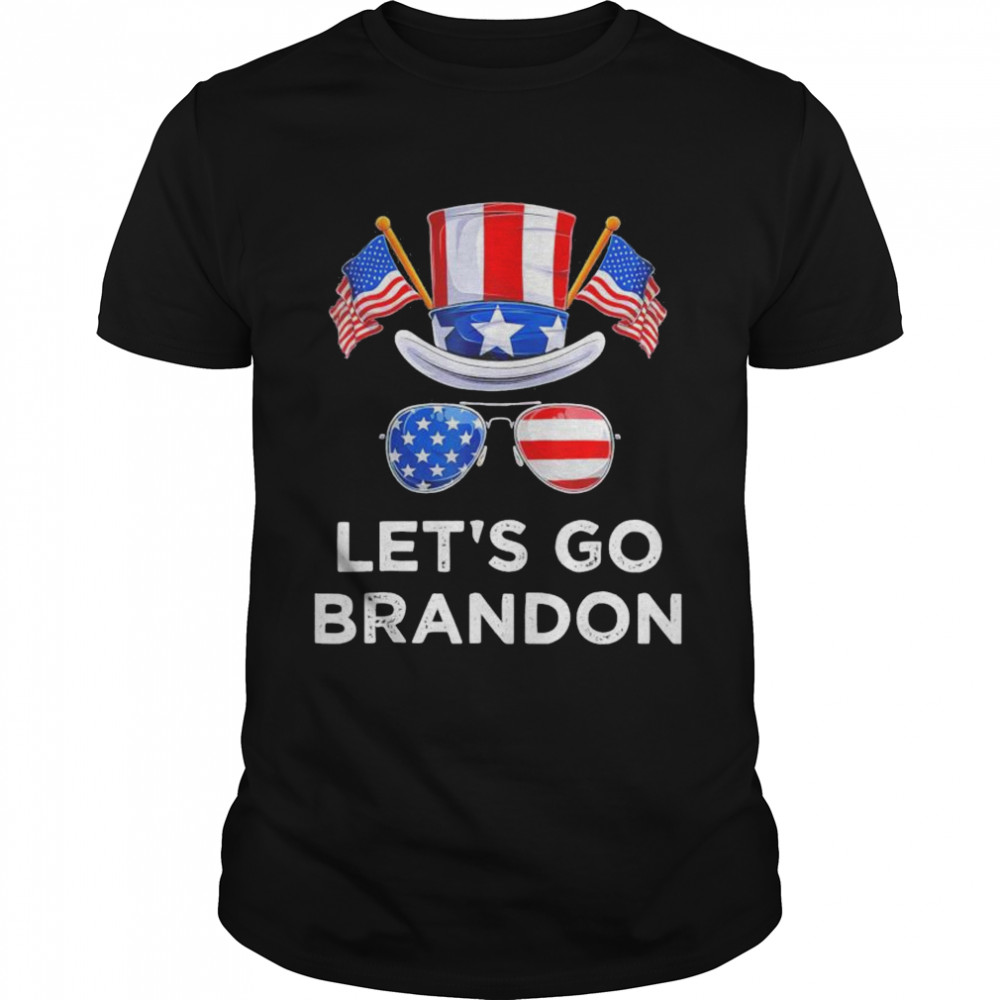 Lets Go Brandon Conservative US Glasses Flag shirt