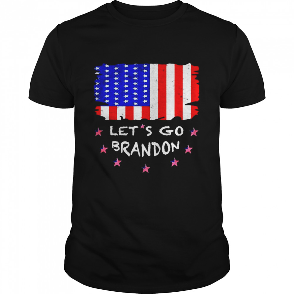 American Flag Let's Go Brandon Fjb Anti Biden Rate Shirt