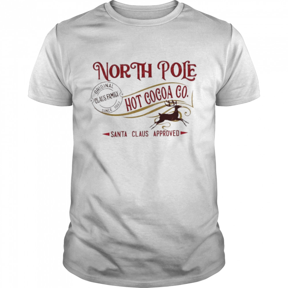 North pole hot cocoa christmas pajamas shirt