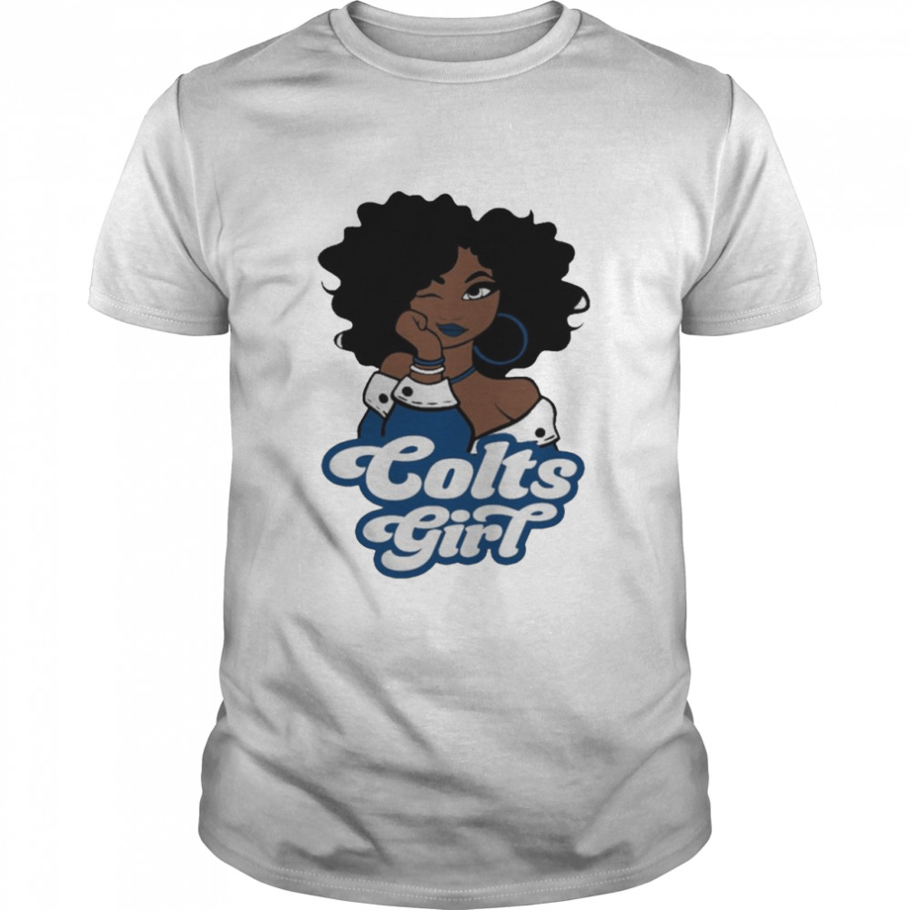 Official black woman indianapolis colts girl shirt
